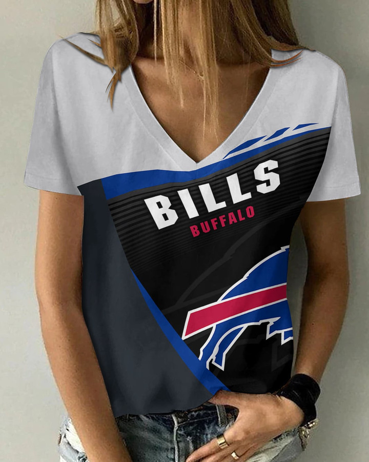 Buffalo Bills Personalized V-neck Women T-shirt BG641