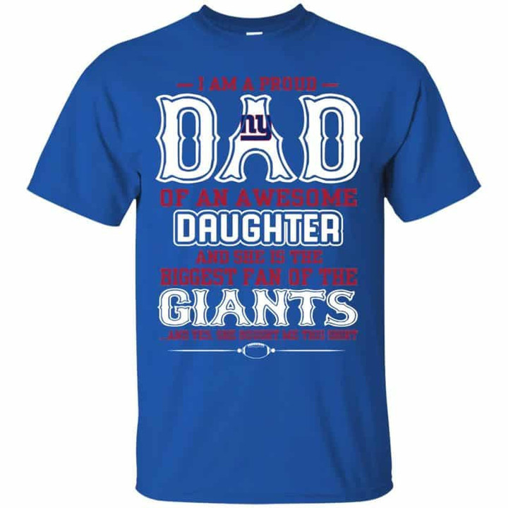 New York Giants - Proud Dad Of An Awesome Daughter Unisex T-Shirt Gift For Father's Day