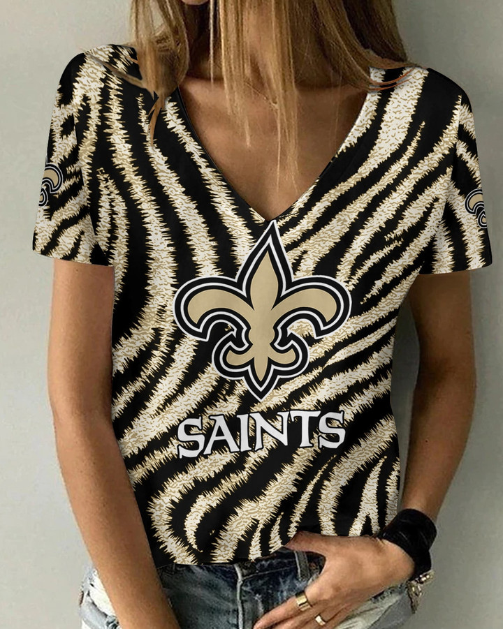 New Orleans Saints Personalized V-neck Women T-shirt BG962