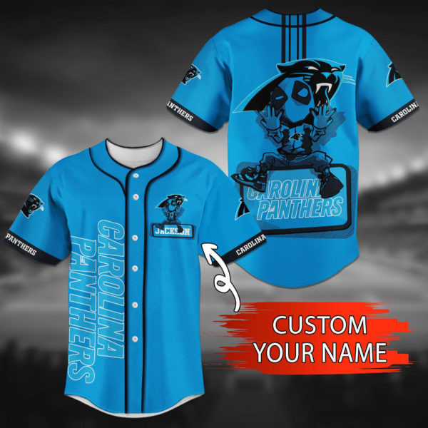 Carolina Panthers Personalized Baseball Jersey BG57