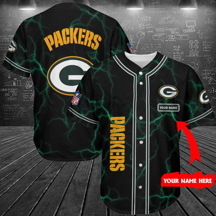 Green Bay Packers Personalized Baseball Jersey Shirt 224