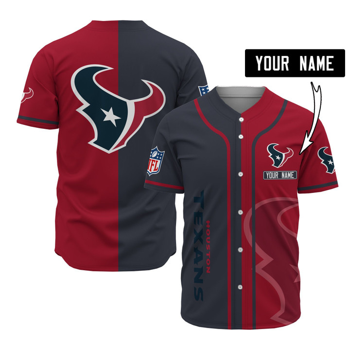 Houston Texans Personalized Baseball Jersey 509