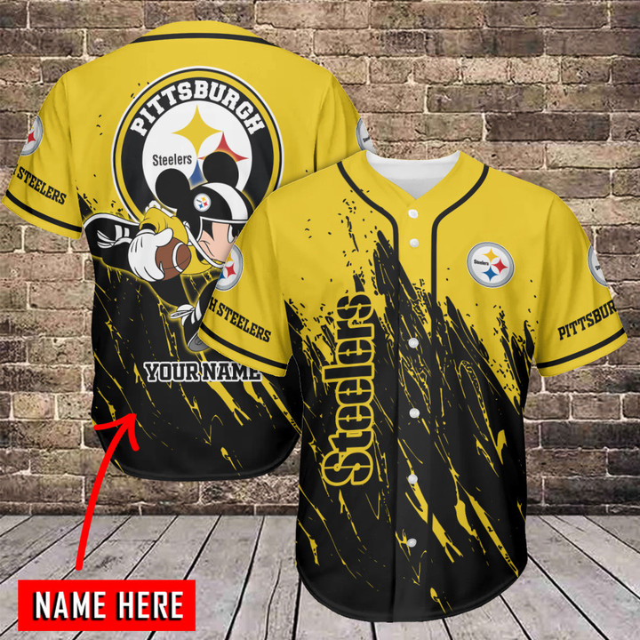 Pittsburgh Steelers Personalized Baseball Jersey BG708