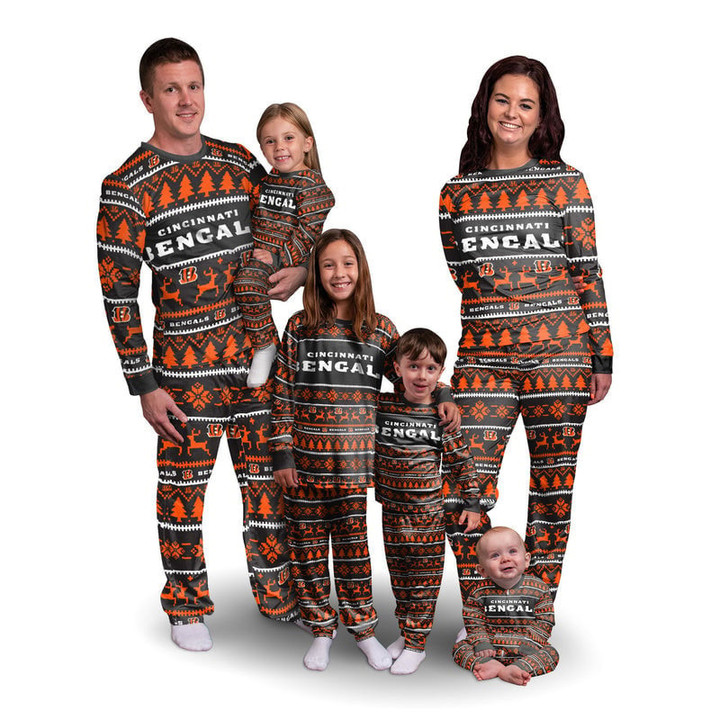 Cincinnati Bengals Family Holiday Pajamas AZCPYZAM039