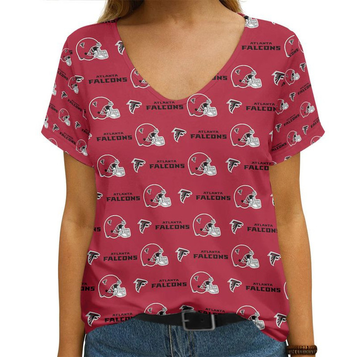 Atlanta Falcons V-neck Women T-shirt
