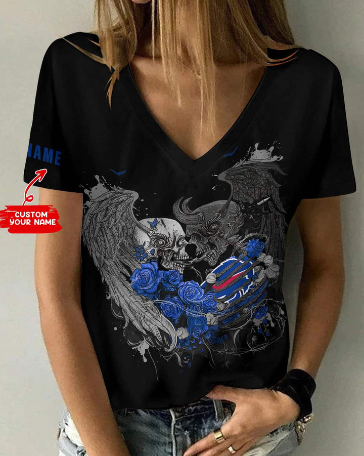 Buffalo Bills Personalized V-neck Women T-shirt BG658