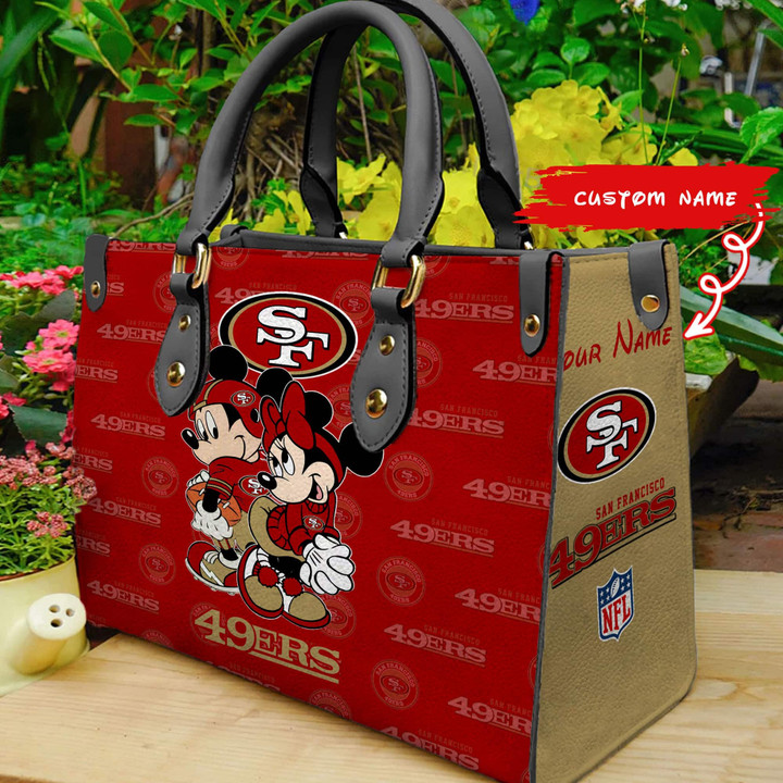San Francisco 49ers Personalized Leather Hand Bag BB107