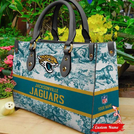 Jacksonville Jaguars Personalized Leather Hand Bag BB322