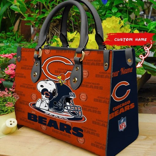 Chicago Bears Personalized Leather Hand Bag BB138