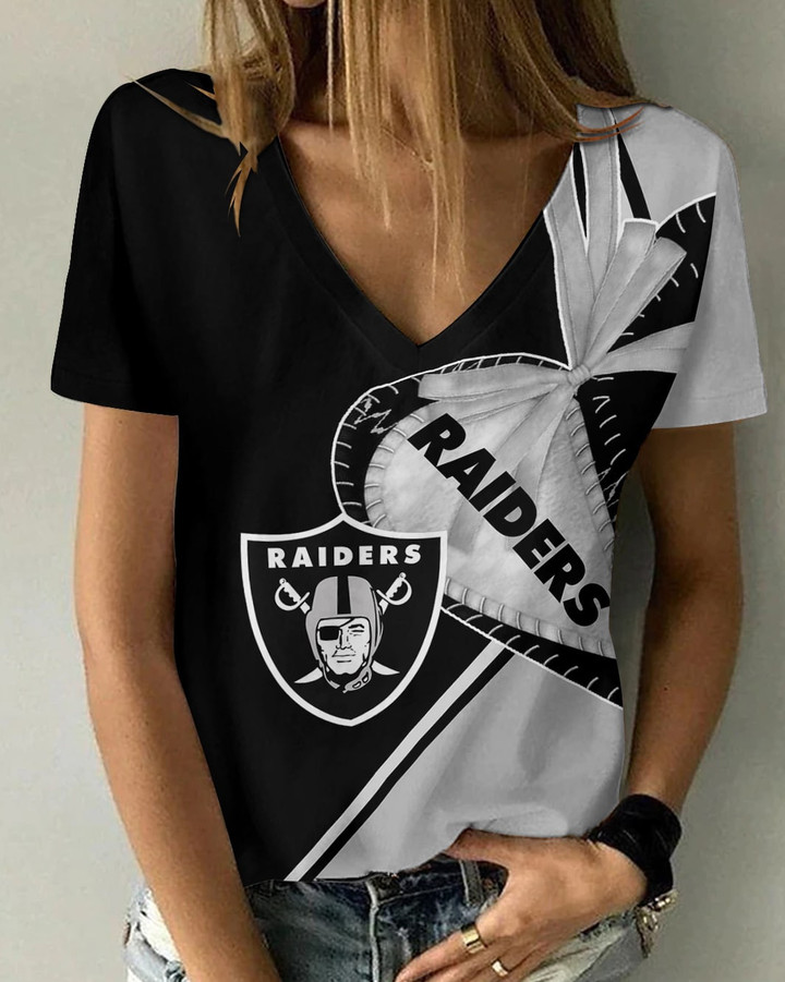 Las Vegas Raiders V-neck Women T-shirt BG849
