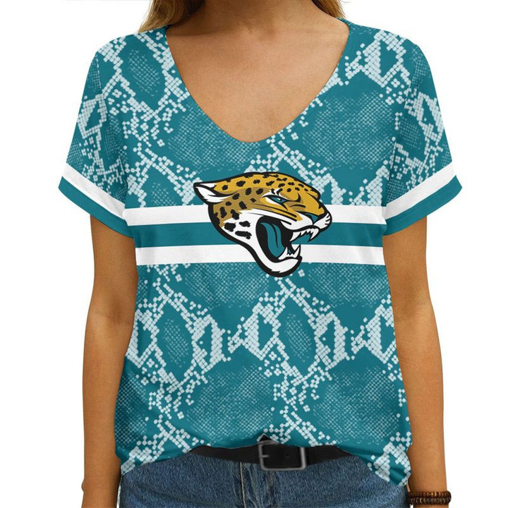 Jacksonville Jaguars V-neck Women T-shirt