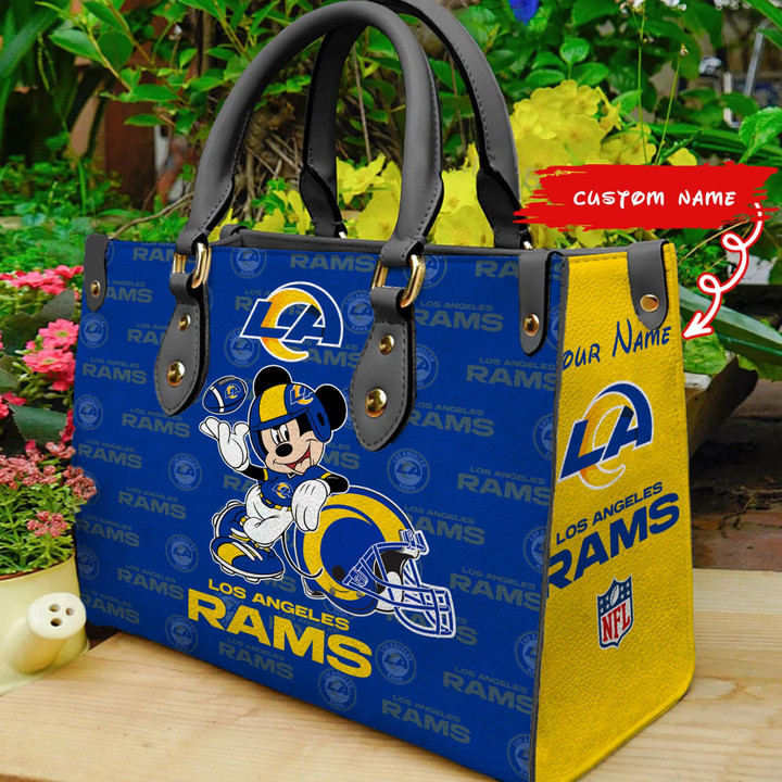 Los Angeles Rams Personalized Leather Hand Bag BB413