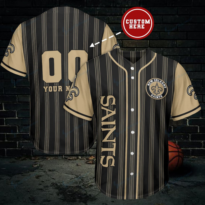 New Orleans Saints Personalized Baseball Jersey BG271