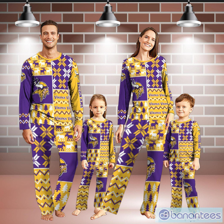 Minnesota Vikings Pajamas Christmas Gift For Family AZCPYZAM117