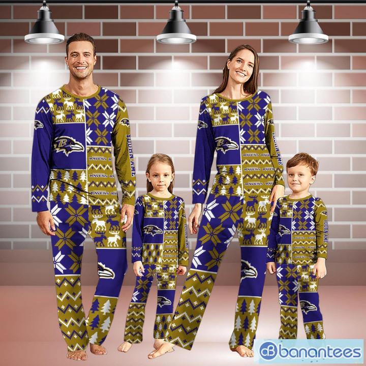 Baltimore Ravens Pajamas Christmas Gift For Family AZCPYZAM099
