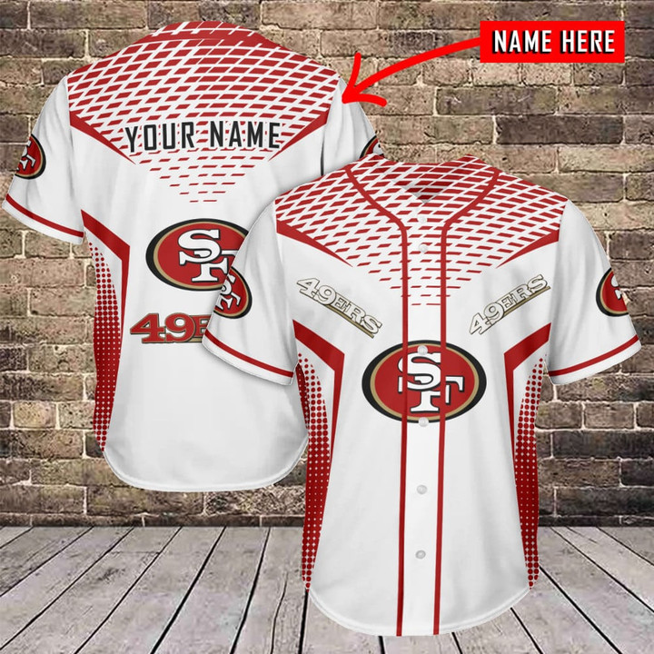San Francisco 49ers Personalized Baseball Jersey BG599