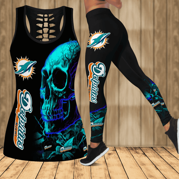 Miami Dolphins Personalized Leggings And Tank Top BG107