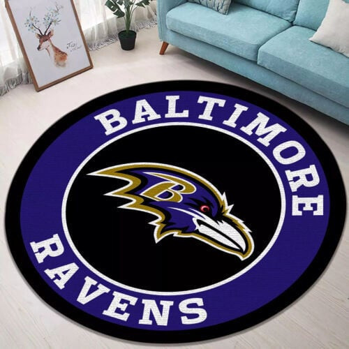 Baltimore Ravens Round Rug 53