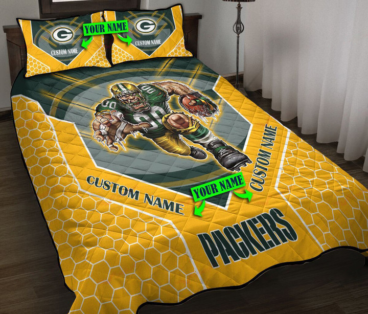 Green Bay Packers Personalized Quilt Set BG92