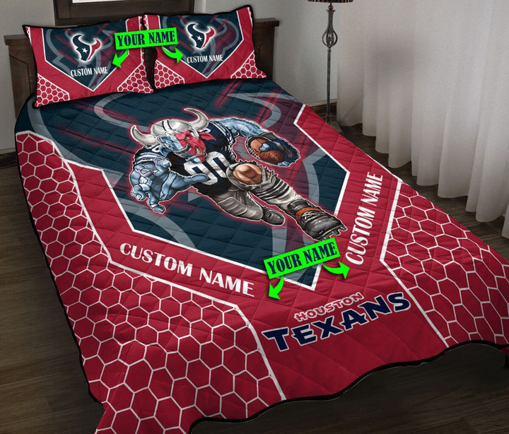 Houston Texans Personalized Quilt Set BG93