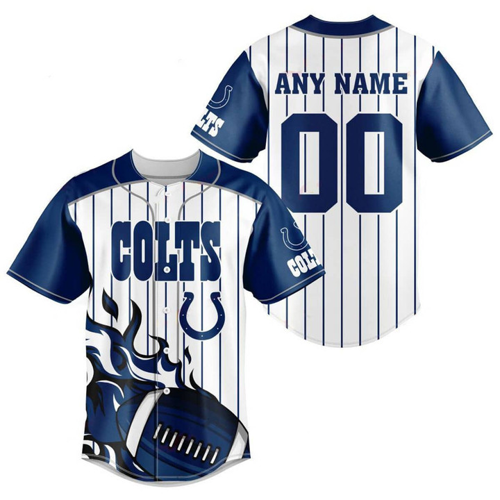 Indianapolis Colts Personalized Baseball Jersey BG741
