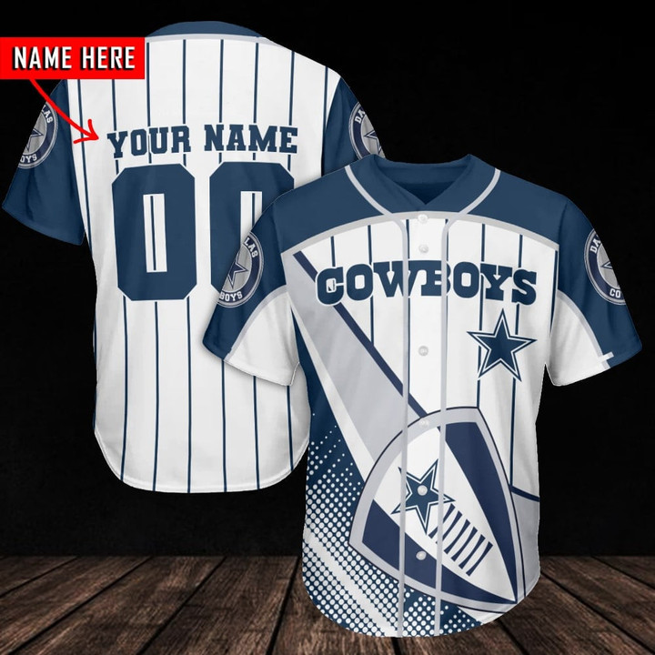 Dallas Cowboys Personalized Baseball Jersey BG994