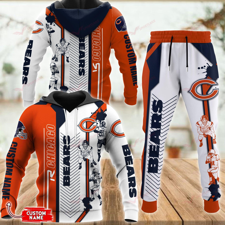 Chicago Bears Personalized Hoodie and Joggers BB606