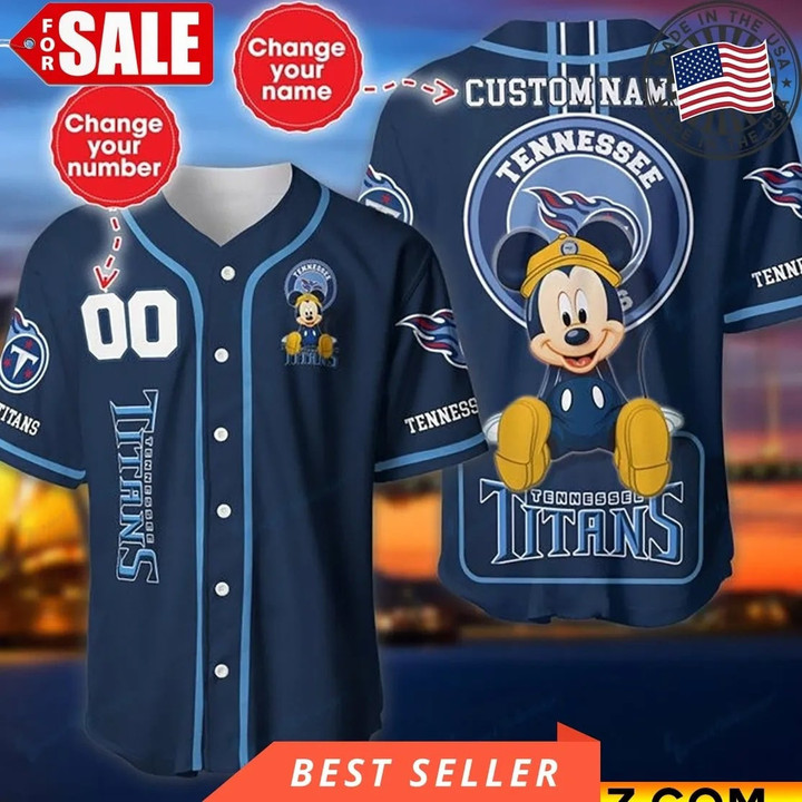 Tennessee Titans Personalized Baseball Jersey BG822