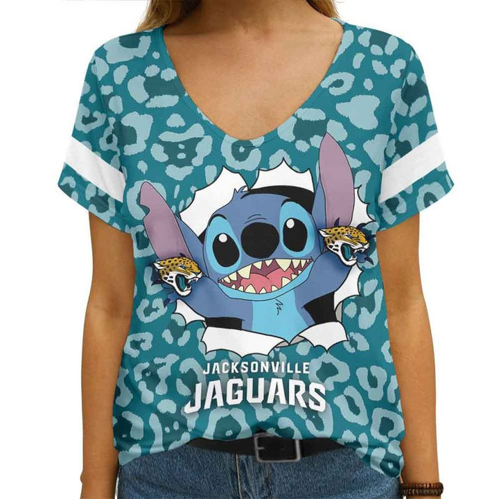 Jacksonville Jaguars V-neck Women T-shirt