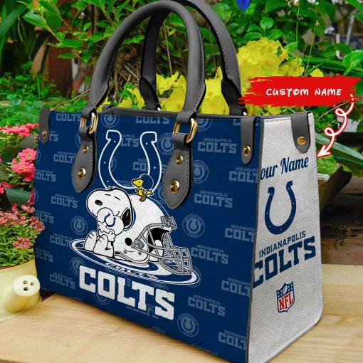 Indianapolis Colts Personalized Leather Hand Bag BB146