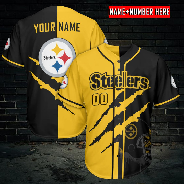 Pittsburgh Steelers Personalized Baseball Jersey BG985