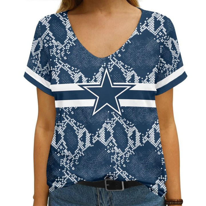 Dallas Cowboys V-neck Women T-shirt