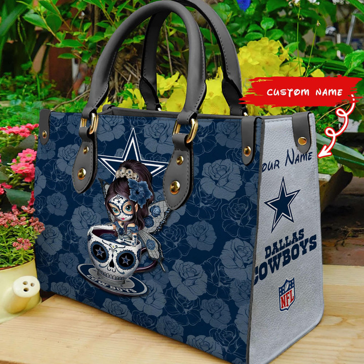 Dallas Cowboys Personalized Leather Hand Bag BB56