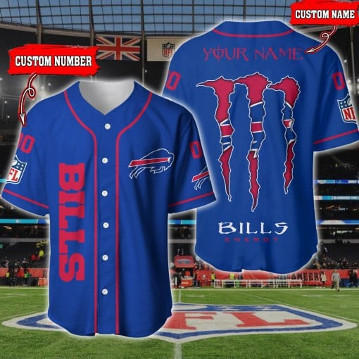 Buffalo Bills Personalized Baseball Jersey BG195