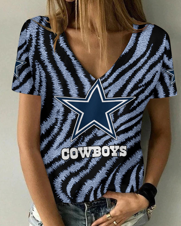 Dallas Cowboys Personalized V-neck Women T-shirt BG960