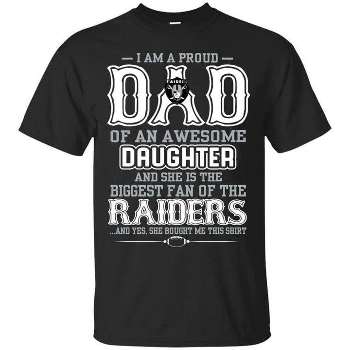 Las Vegas Raiders - Proud Dad Of An Awesome Daughter Unisex T-Shirt Gift For Father's Day