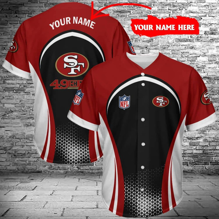 San Francisco 49ers Personalized Baseball Jersey 384