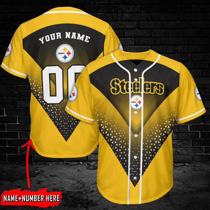 Pittsburgh Steelers Personalized Baseball Jersey AZC38