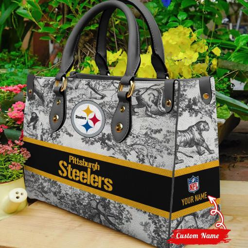 Pittsburgh Steelers Personalized Leather Hand Bag BB314