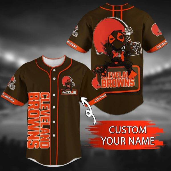 Cleveland Browns Personalized Baseball Jersey BG71