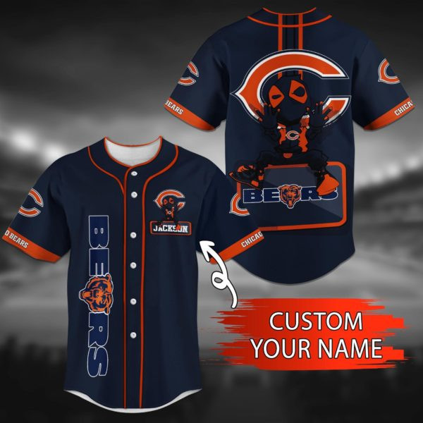 Chicago Bears Personalized Baseball Jersey BG56