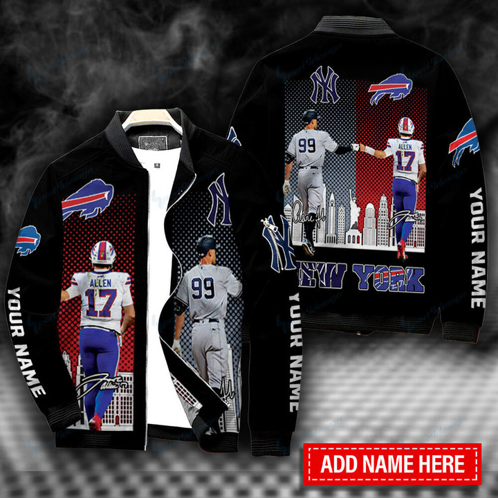Buffalo Bills vs New York Yankees Personalized Bomber Jacket BG455