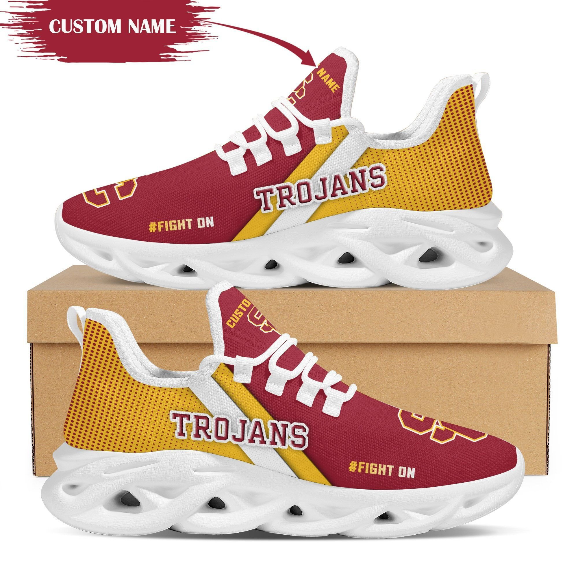 Usc Trojans Custom Personalized Max Soul Sneakers Running Sports Shoes ...