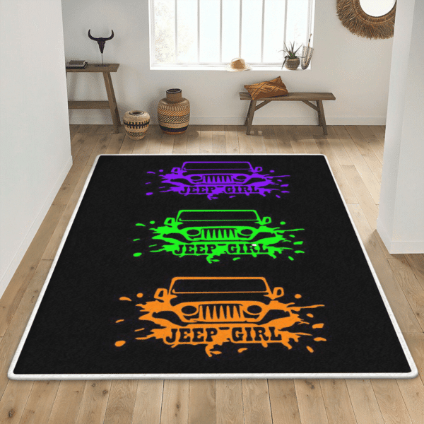 Jeep Rugs Jeep Area Rug Living Room, Jeep Girl Rug Home Decor Floor Decor 2255 ...