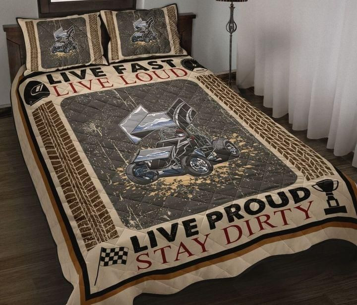 Sprint Car Racing Quilt Bedding Set - DESIGN-TREND