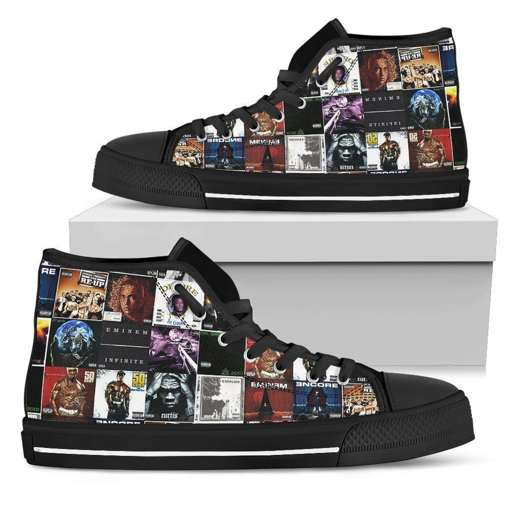 Eminem Shoes Popular Rapper High Top Shoes High Top Shoes - DESIGN-TREND