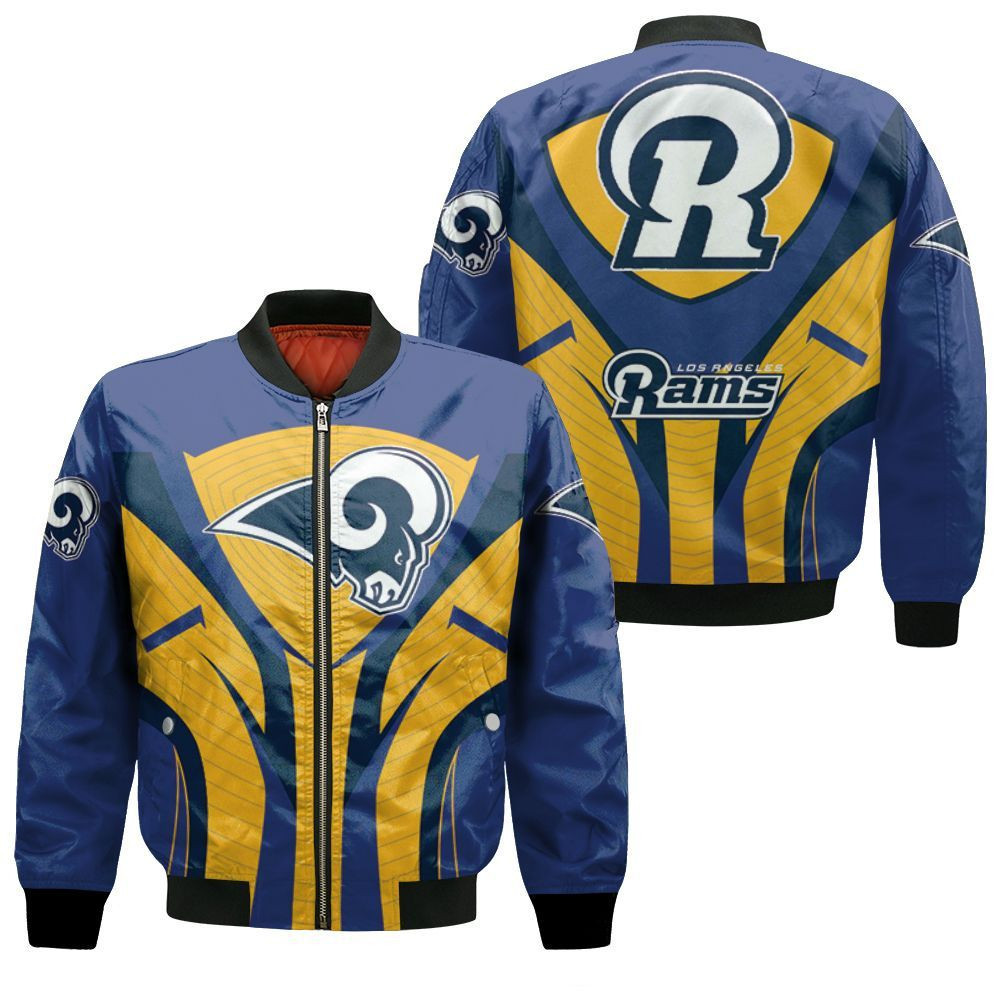 Perth Rams Jacket NFL Los Angeles Rams Logo Version Bomber Jacket - DESIGN-TREND