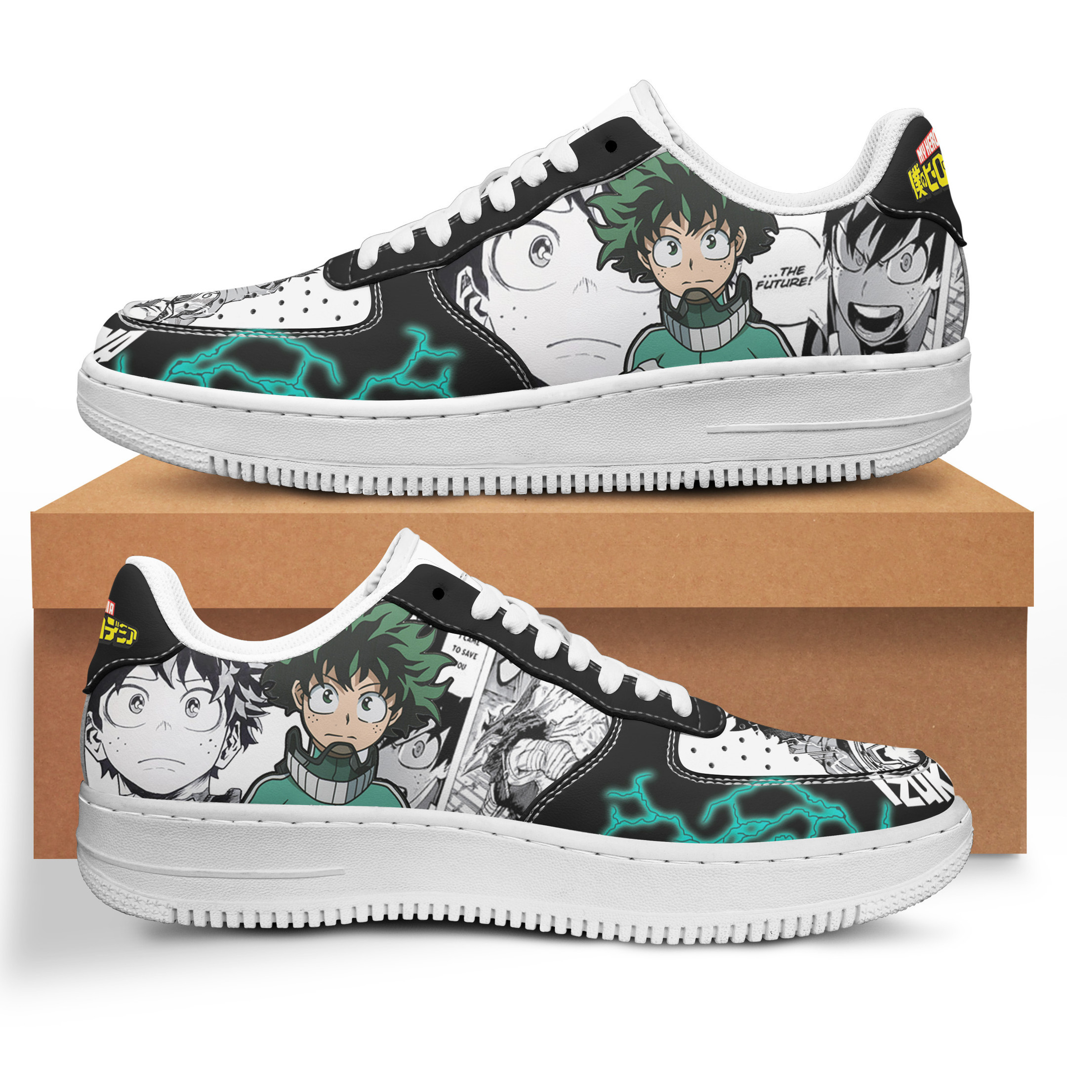 Air Force 1 Sneaker Shoes Izuku Midoriya Air Sneakers Custom Deku My ...