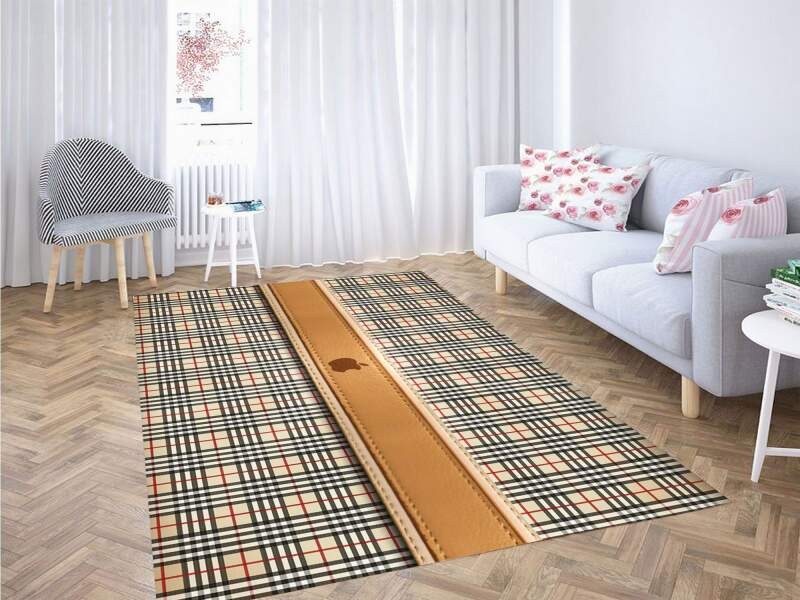 Apple And Balenciaga Pattern Carpet Rug - DESIGN-TREND