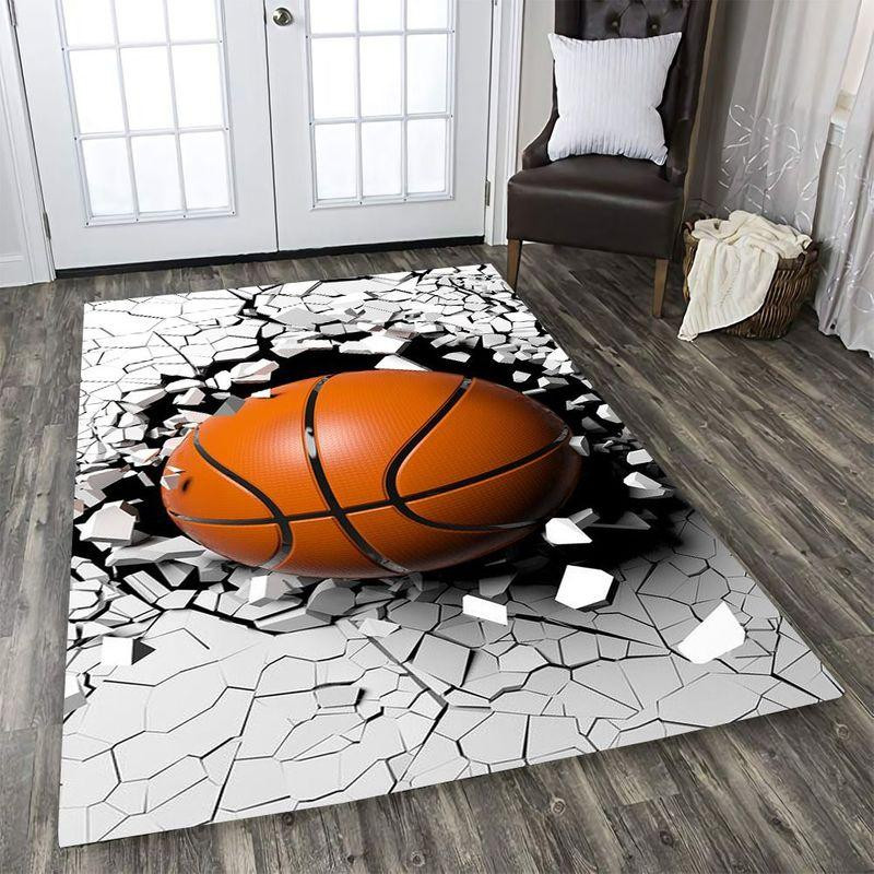 Basketball Break Through Rectangle Limited Edition Rug - DESIGN-TREND